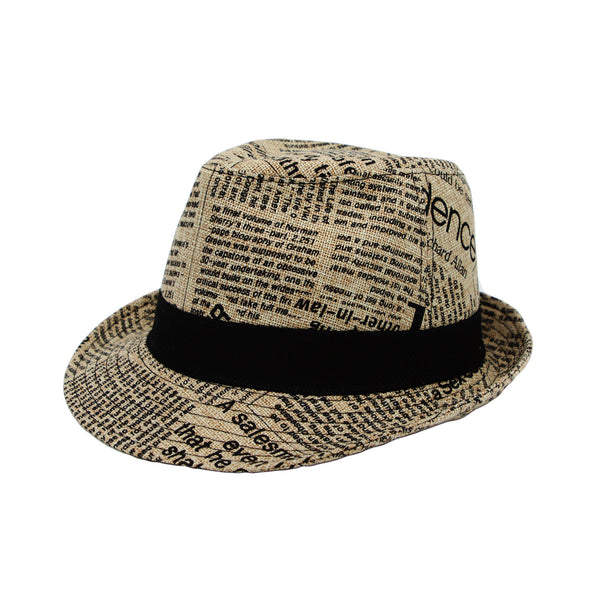 Cotton Fedora Hat Cool Structured Gangster Trilby Band