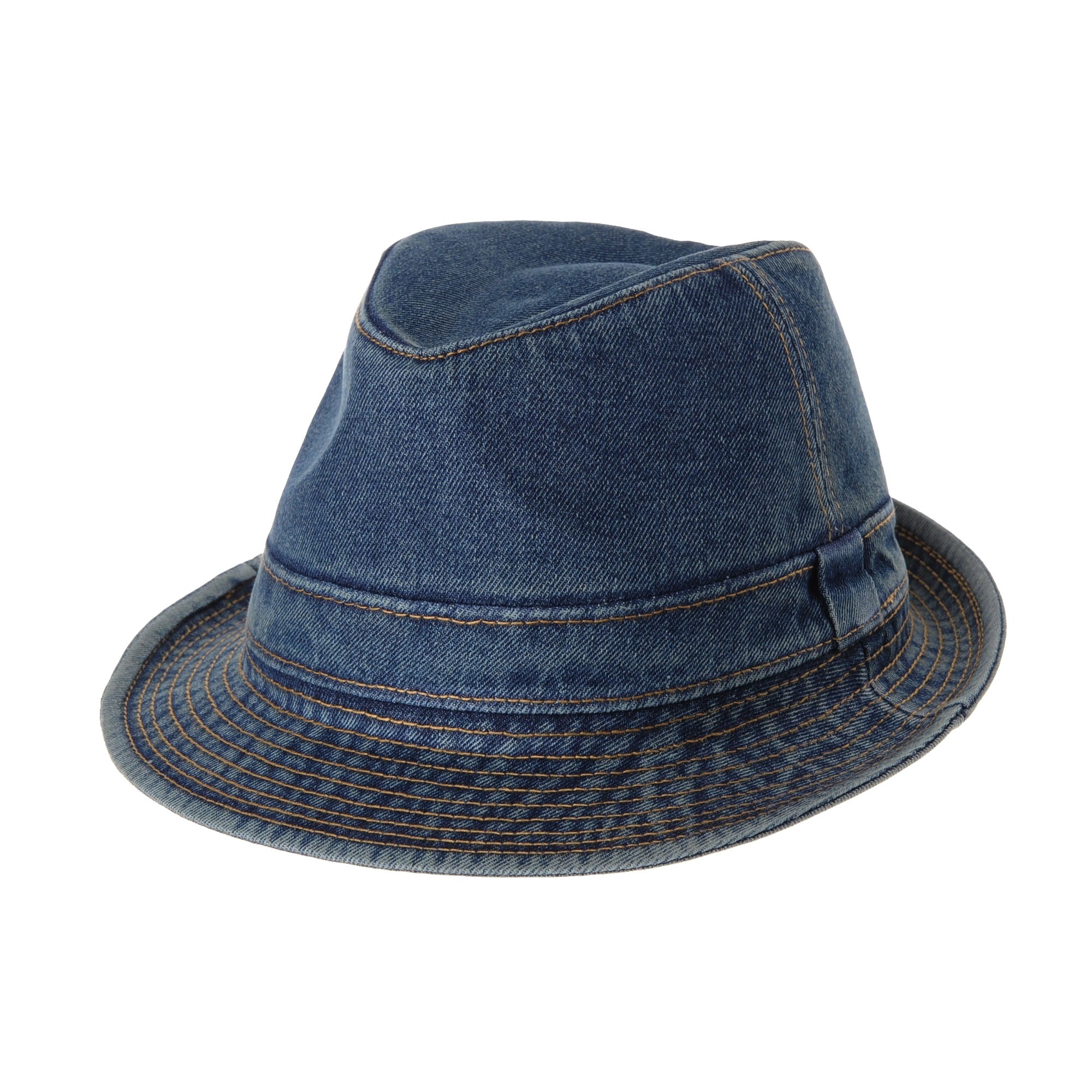 帽子・その他 depound Linen denim washed bucket hat indigo DP2412HT001MIGX Denim Bucket Hat Plain Stitch Washed Short Brim Packable