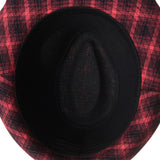 Fedora Hat Tartan Plaid Check Pattern Cotton Hat DW6680
