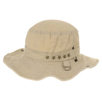 Boonie Bush Hat Wide Brim Camouflage Side Snap Rivets