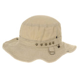 Boonie Bush Hat Wide Brim Camouflage Side Snap Rivets
