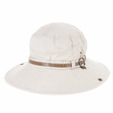 Boonie Bush Hat Wide Brim Faux Leather Band Side Snap DW8340