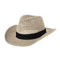 Western Cowboy Hat Paper Straw Linen Fedora Panama Hat DW8659