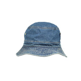 Denim Bucket Hat Pocket Fishing Travel Sun Washed Cap DWB1452