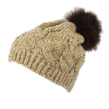 Winter Knitted Cable Bobble Pom Beanie Hat Slouchy