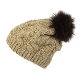 Winter Knitted Cable Bobble Pom Beanie Hat Slouchy DWP1136