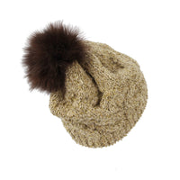 Winter Knitted Cable Bobble Pom Beanie Hat Slouchy DWP1136