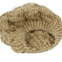 Winter Knitted Cable Bobble Pom Beanie Hat Slouchy DWP1136