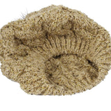 Winter Knitted Cable Bobble Pom Beanie Hat Slouchy DWP1136