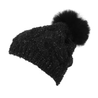 Winter Knitted Cable Bobble Pom Beanie Hat Slouchy DWP1136