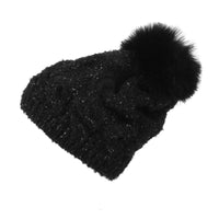 Winter Knitted Cable Bobble Pom Beanie Hat Slouchy DWP1136