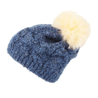 Winter Knitted Cable Bobble Pom Beanie Hat Slouchy DWP1136
