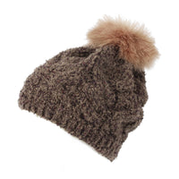 Winter Knitted Cable Bobble Pom Beanie Hat Slouchy DWP1136