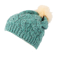 Winter Knitted Cable Bobble Pom Beanie Hat Slouchy DWP1136