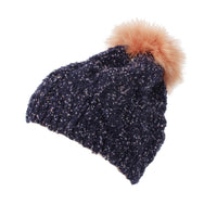 Winter Knitted Cable Bobble Pom Beanie Hat Slouchy DWP1136