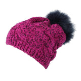 Winter Knitted Cable Bobble Pom Beanie Hat Slouchy DWP1136