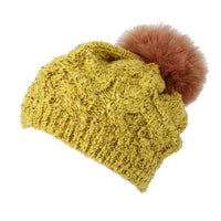 Winter Knitted Cable Bobble Pom Beanie Hat Slouchy DWP1136