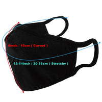 WITHMOONS 2PCS Cotton Face Mask Multiple Layers Cover Reusable Washable with Nose Bridge EU0306