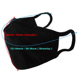 WITHMOONS 2PCS Cotton Face Mask Multiple Layers Cover Reusable Washable with Nose Bridge EU0306