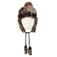 Fleece Maple Fair Isle Knit Beanie Hat Earflaps Cap FZ70021