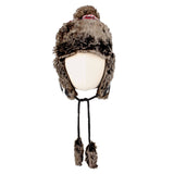 Fleece Maple Fair Isle Knit Beanie Hat Earflaps Cap FZ70021