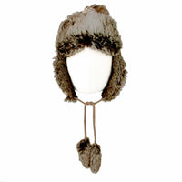 Fleece Maple Fair Isle Knit Beanie Hat Earflaps Cap FZ70021