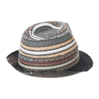 Fedora Hat Summer Cool Aztec Pattern Paperstraw Trilby For Men GN61001