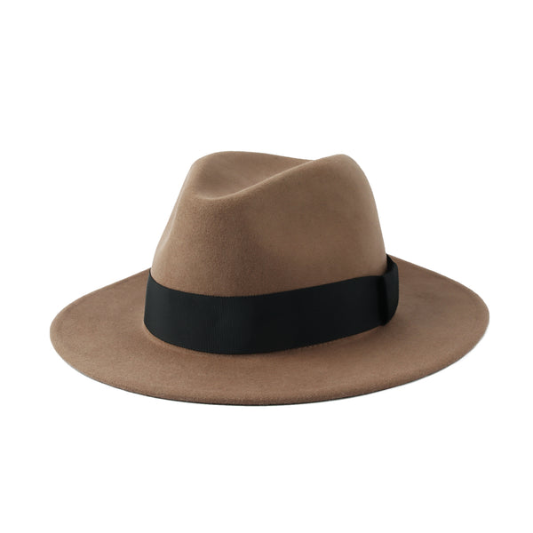 Wool Felt Fedora Classic Panama Hat Band Wide Brim