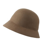 Wool Felt Fedora Simple Classic Bucket Hat