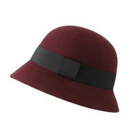 Wool Felt Fedora Simple Classic Bucket Hat GN61308