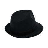 Fedora Hat Classic Faux Leather Short Brim with Band GN61332
