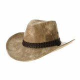 Indiana Jones Hat Weathered Faux Leather Outback Hat