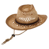 Western Cowboy Hat Cool Paper Straw Banded Chin Strap GN8765
