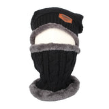 Fleece Winter Knit Beanie Hat Slouchy Cap Neck Warmer GZX0020