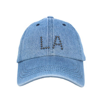 Denim Baseball Cap NY Beads Embroidery Cotton Casual Dad Hat JD11398