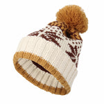 Knit Fairs Isle Nordic Bobble Pom Beanie Hat