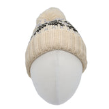 Knit Fair Isle Nordic Bobble Pom Beanie Hat JZP0026
