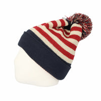 WITHMOONS USA Beanie Hat American Flag Toque Winter Pom Knit Beanies For Men Women JZP0027(Navy) JZP0027