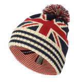 WITHMOONS USA Beanie Hat American Flag Toque Winter Pom Knit Beanies For Men Women JZP0027(Navy) JZP0027