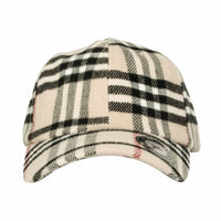 Baseball Cap Tartan Plaid Check Winter Cotton Hat KR11087