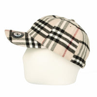 Baseball Cap Tartan Plaid Check Winter Cotton Hat KR11087