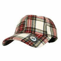 Baseball Cap Tartan Plaid Check Winter Cotton Hat KR11087