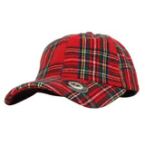 Baseball Cap Tartan Plaid Check Winter Cotton Hat KR11087