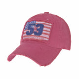 Baseball Cap Vintage Style Distressed Washed Cotton Summer Dad Hat  Trucker Cap Adjustable American Flag Patch For Men Women KR1189