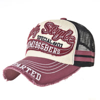 Vintage Baseball Cap Meshed Distressed Trucker Hat