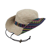 Mens Wide Brim Boonie Bush Hat Aztec Pattern Outdoor Fishing Bucket Hat