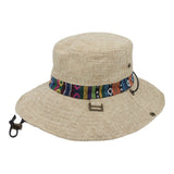 Mens Wide Brim Boonie Bush Hat Aztec Pattern Outdoor Fishing Bucket Hat KR81416