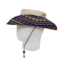 Mens Wide Brim Boonie Bush Hat Aztec Pattern Outdoor Fishing Bucket Hat KR81416