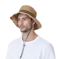 Boonie Bush Hat Aztec Pattern Wide Brim Side Snap