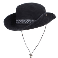 Boonie Bush Hat Aztec Pattern Wide Brim Side Snap